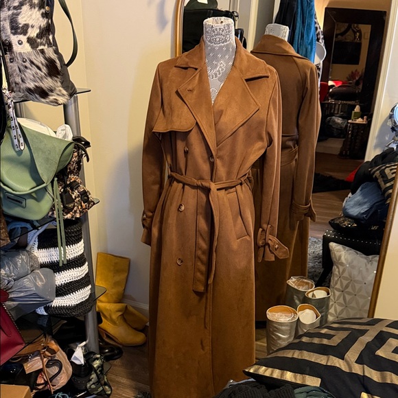 Brown trenchcoat Jackets & Blazers - Elegant Brown Women's Trench Coat